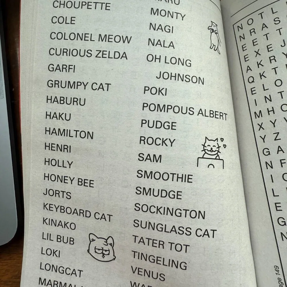 Cat Lovers Word Search Booklet